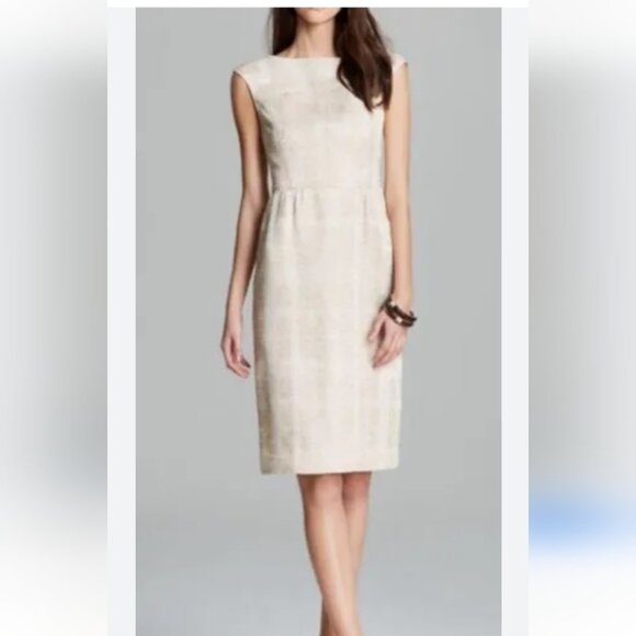 TORY BURCH | Fatima Woven Sheath Dress sz L - Picture 1 of 8